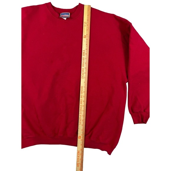 VTG Ultimate Hanes Cotton Red Pullover Crew Neck Long Sleeve Sweatshirt Sz 3XL - Picture 2 of 7